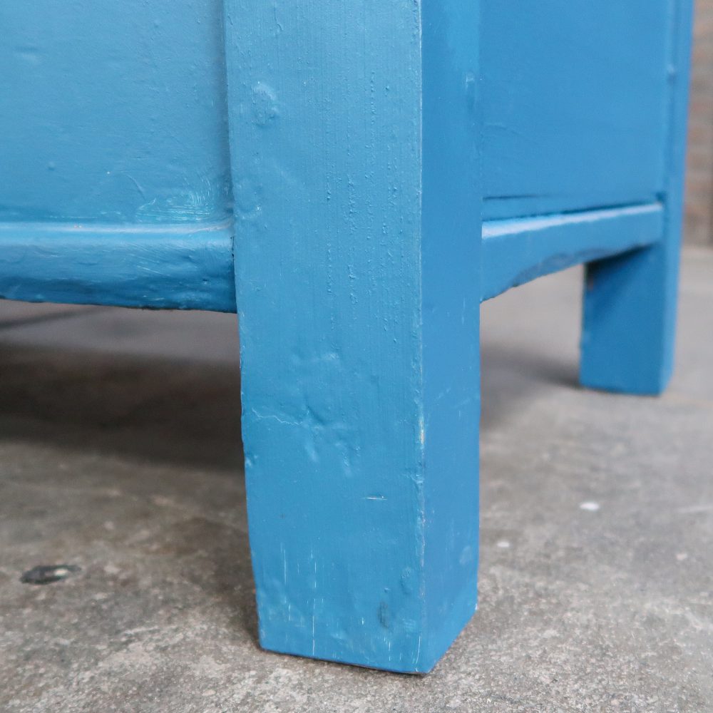 Blauwe houten klepbank - Afbeelding 13