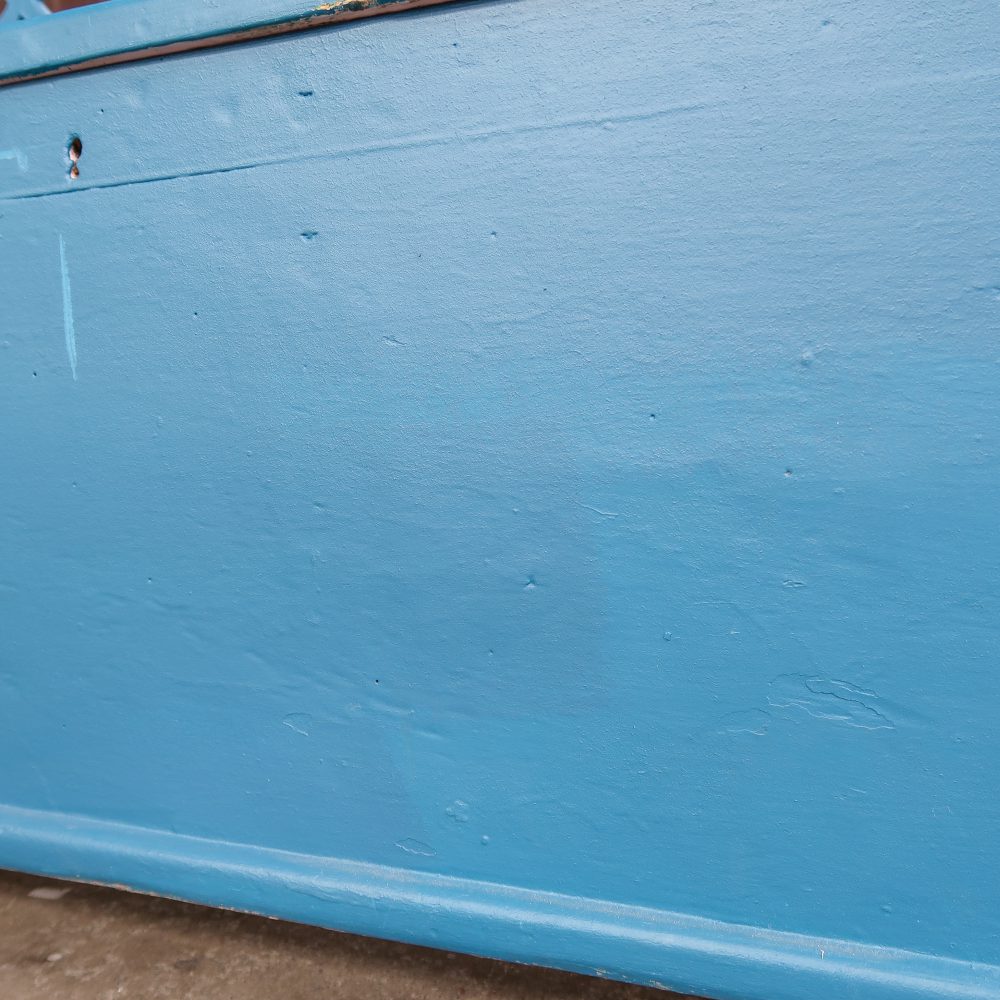 Blauwe houten klepbank - Afbeelding 10