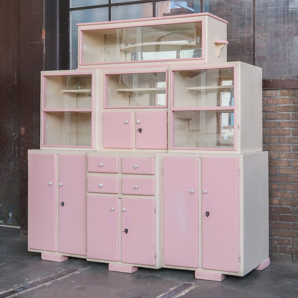 Roze brocante buffetkast - Afbeelding 2