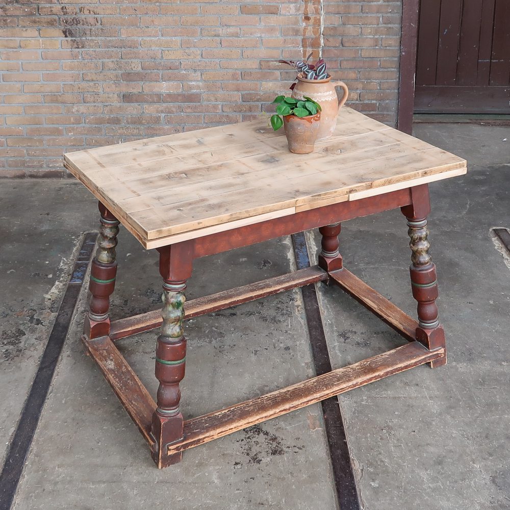 Brocante tafel - uitschuifbaar - Afbeelding 2