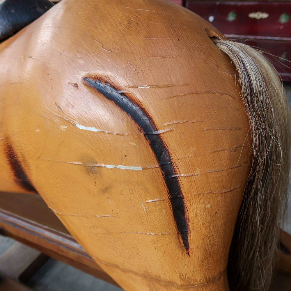 Brocante houten hobbelpaard - Afbeelding 9