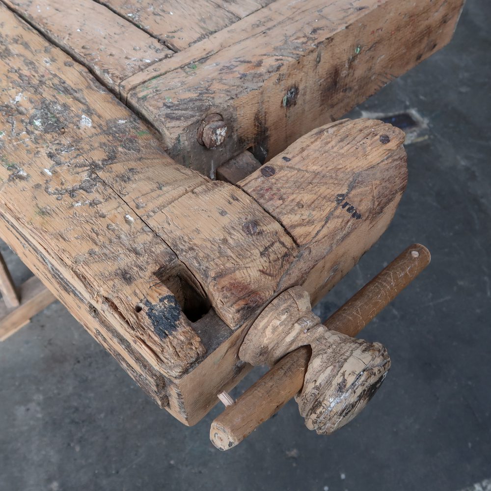 Brocante Hongaarse werkbank - Afbeelding 4