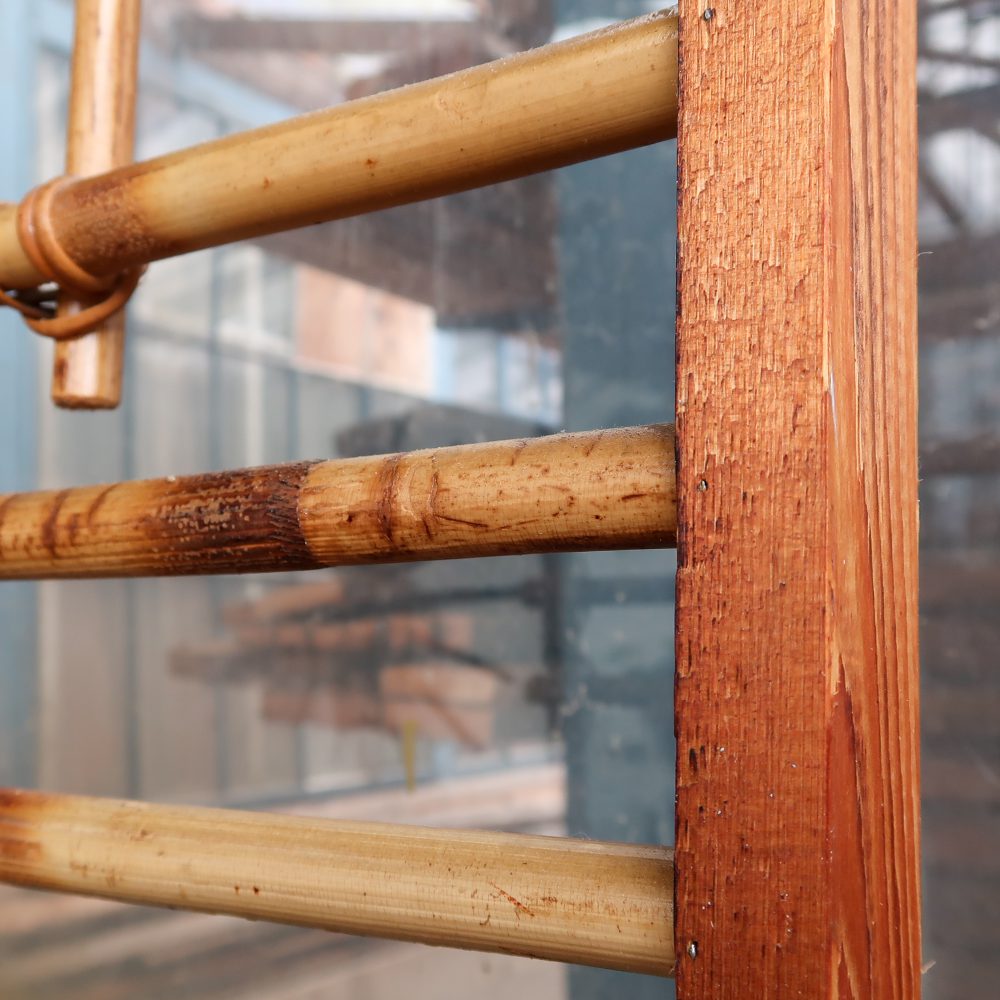 Vintage rotan kamerscherm / roomdivider - Afbeelding 3