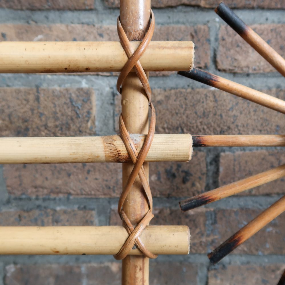 Vintage rotan kamerscherm / roomdivider - Afbeelding 7