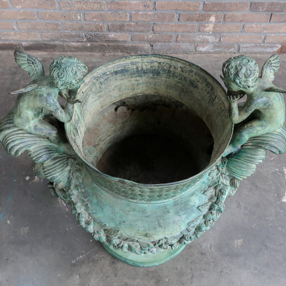 Bronzen jardinière / tuinvaas - Afbeelding 3