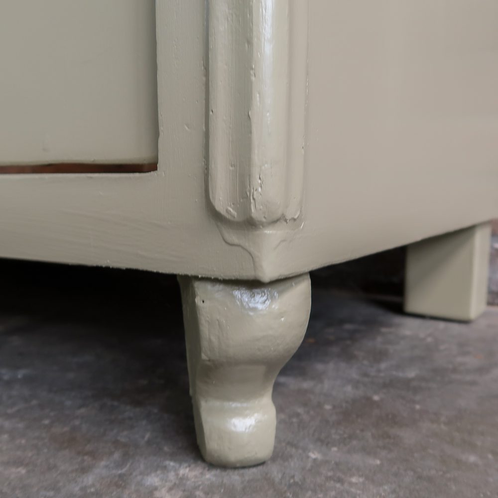 Brocante beige vitrinekast - Afbeelding 11