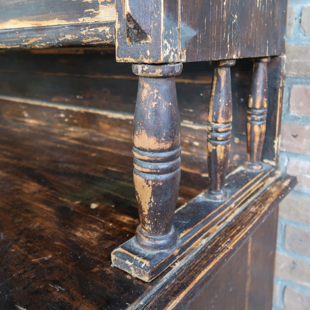 Bruine brocante buffetkast - Afbeelding 11