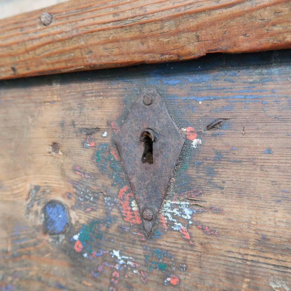 Houten kist - antiek - Afbeelding 10