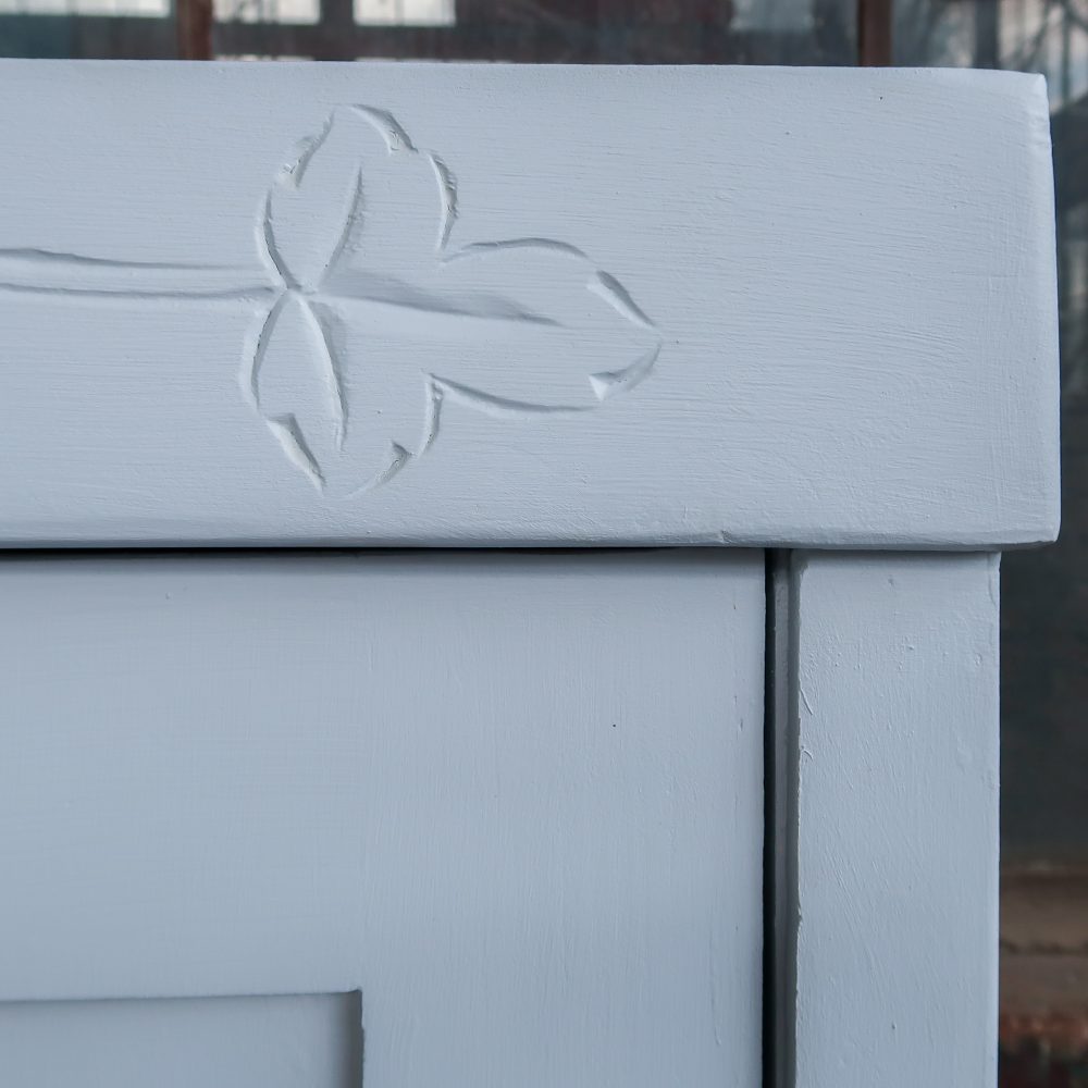 Brocante linnenkast met bloemen - Afbeelding 6