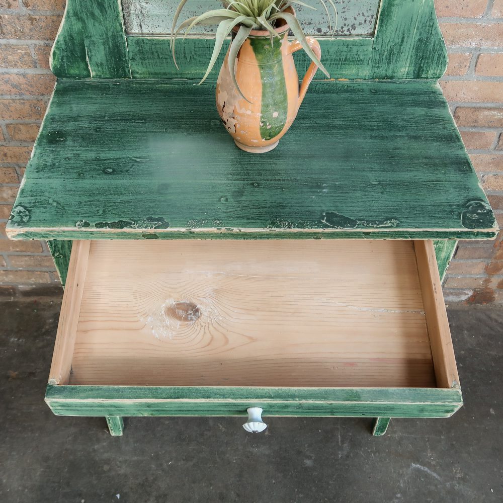 Brocante kaptafel met lade - Afbeelding 5