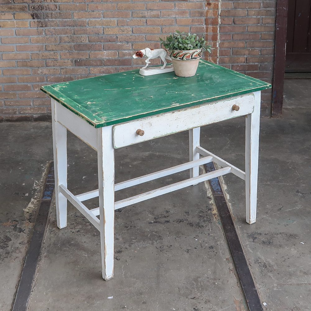 Brocante bureautje met lade - Afbeelding 3