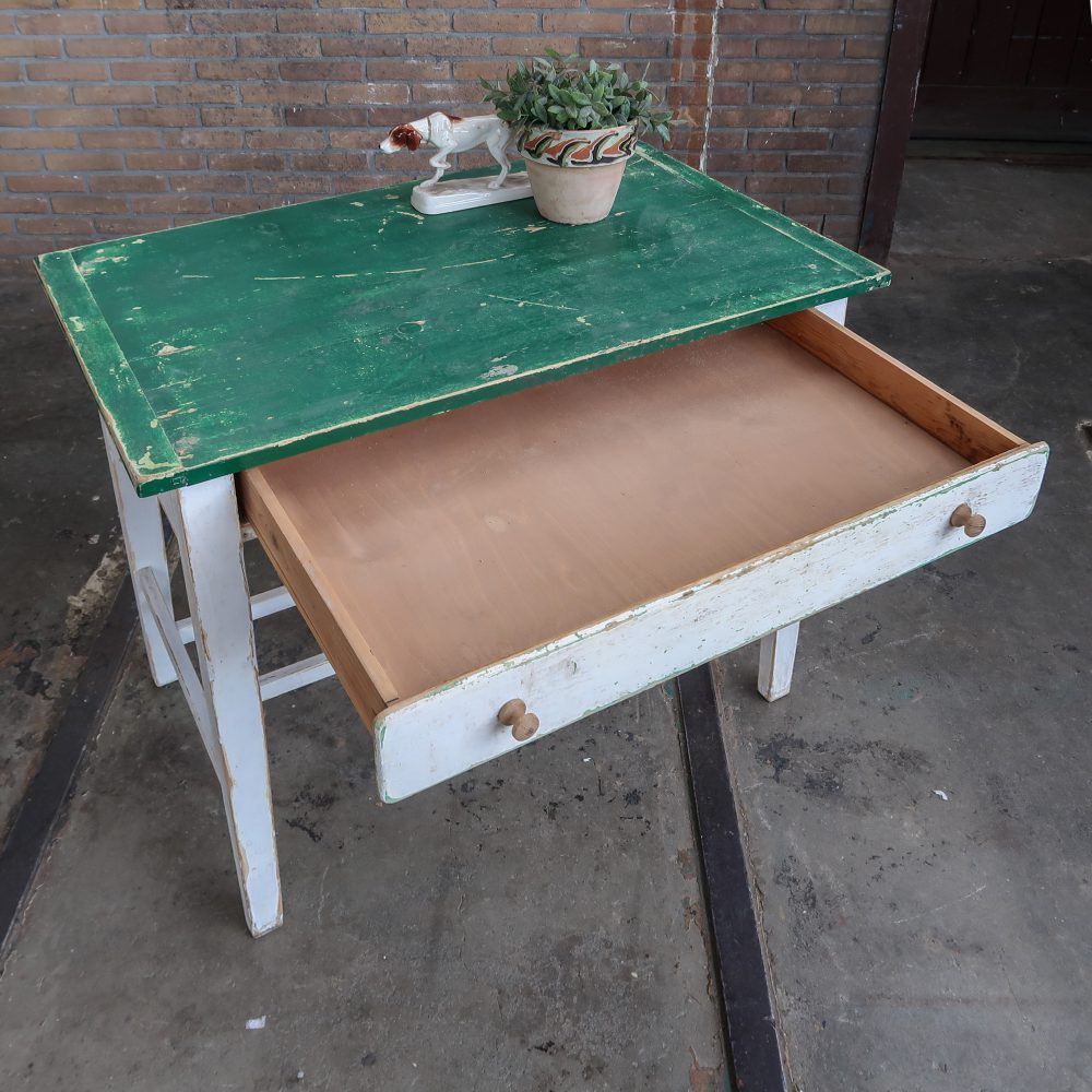 Brocante bureautje met lade - Afbeelding 4