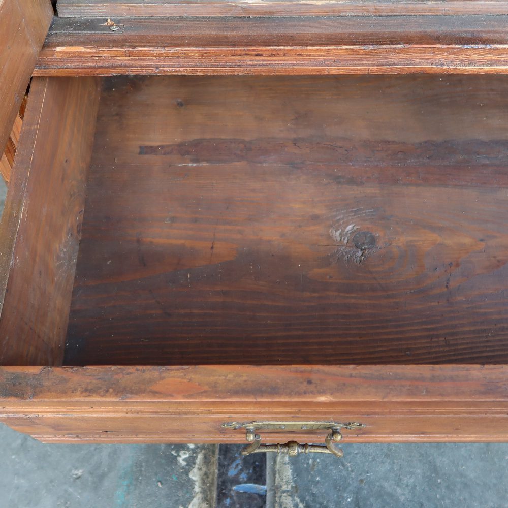 Bruine brocante vitrinekast - Afbeelding 5