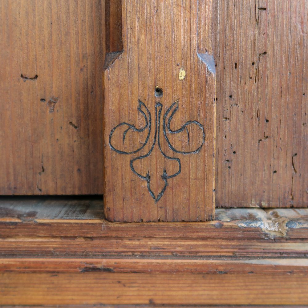Bruine brocante vitrinekast - Afbeelding 12