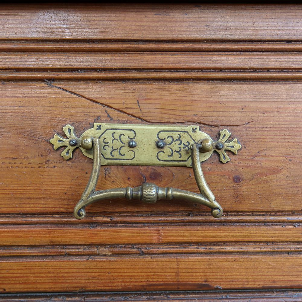 Bruine brocante vitrinekast - Afbeelding 13