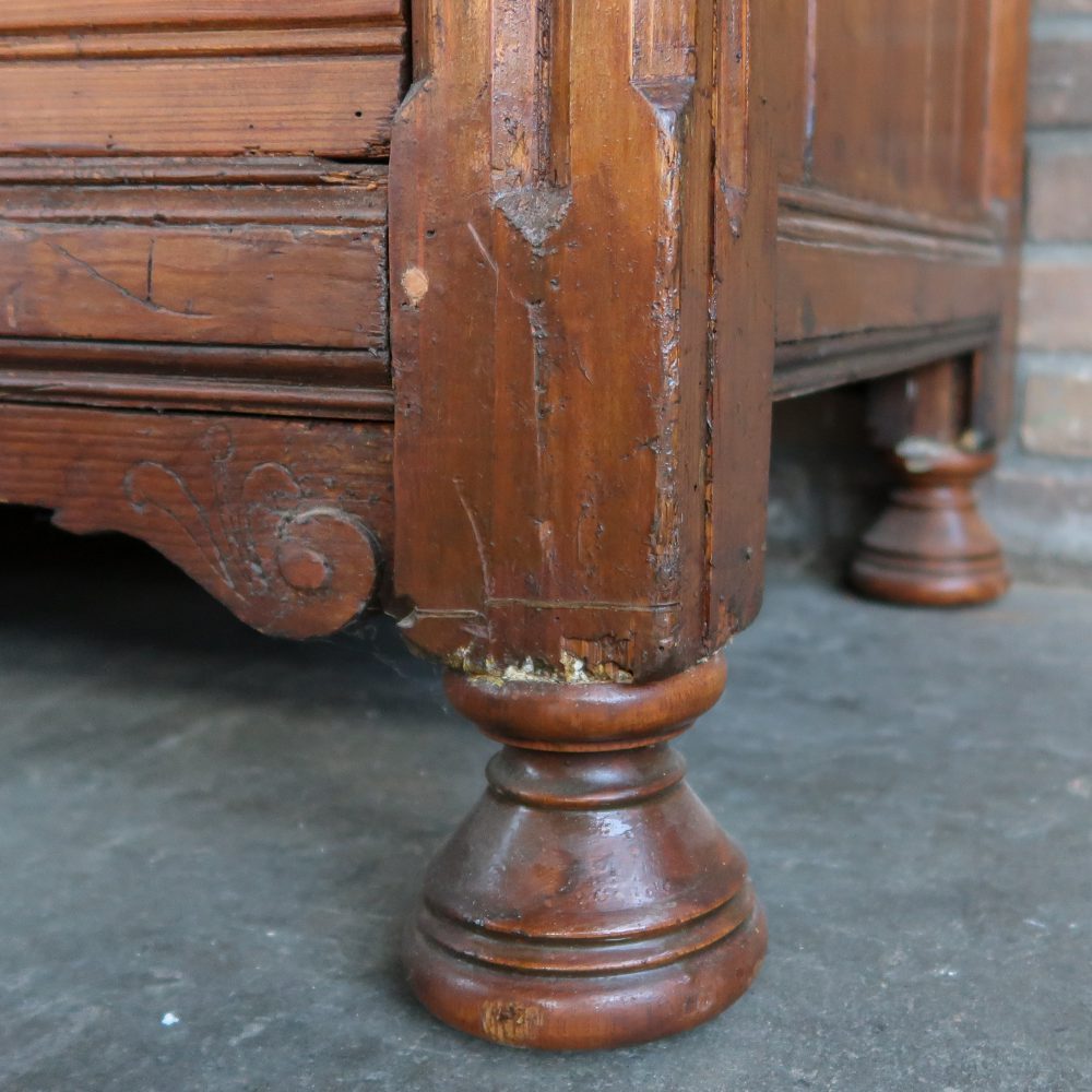 Bruine brocante vitrinekast - Afbeelding 14