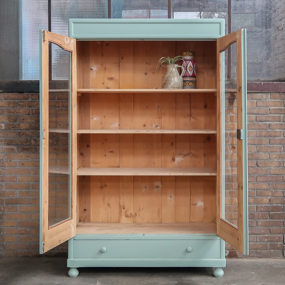 Brocante vitrinekast - Afbeelding 3