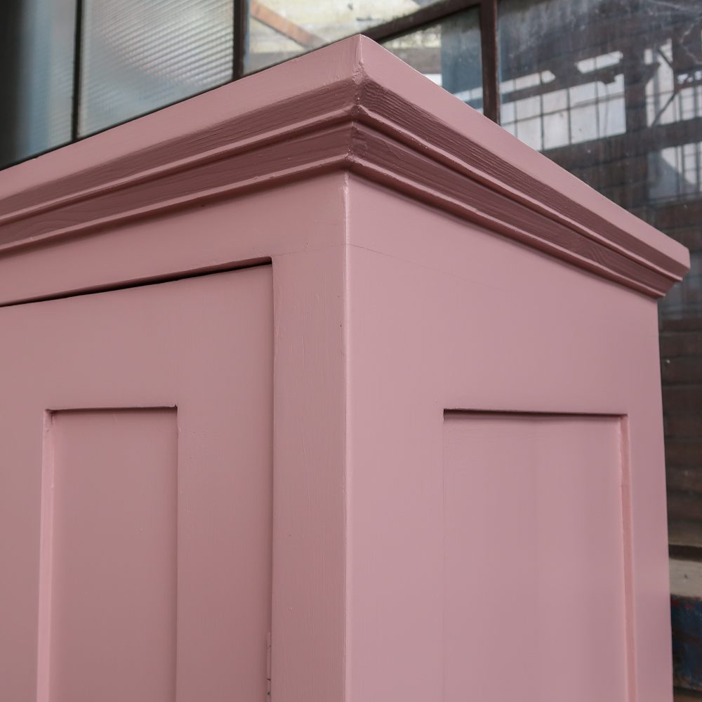 Brocante roze linnenkast - Afbeelding 5