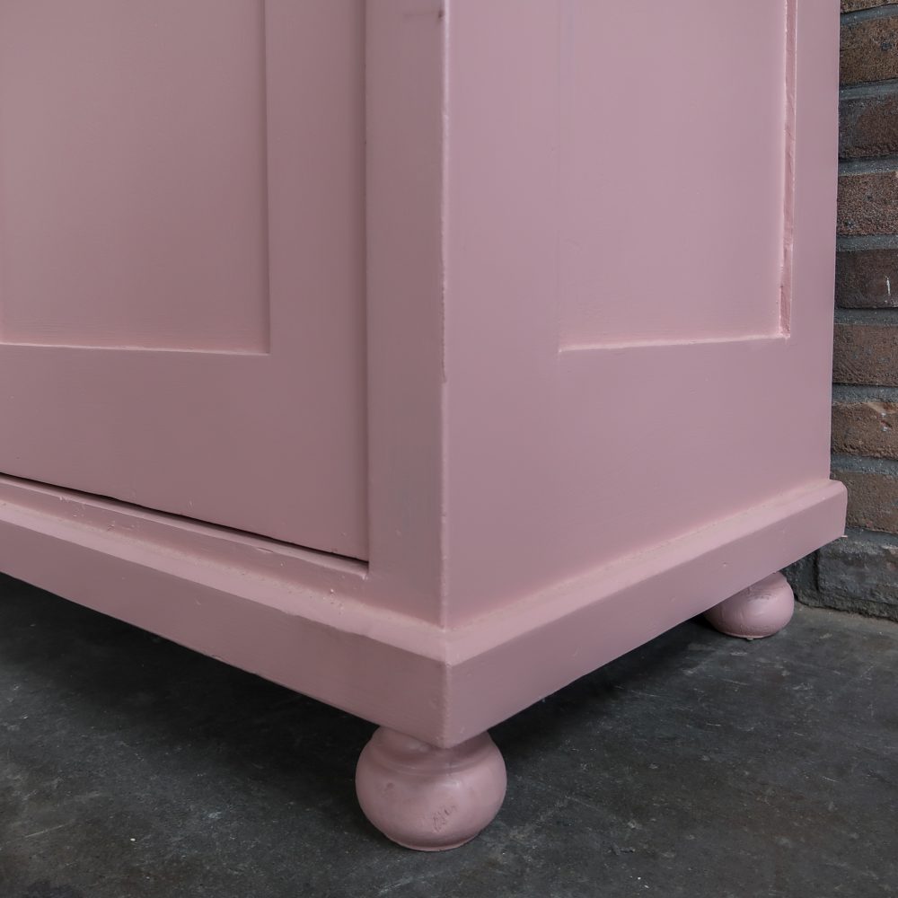 Brocante roze linnenkast - Afbeelding 7