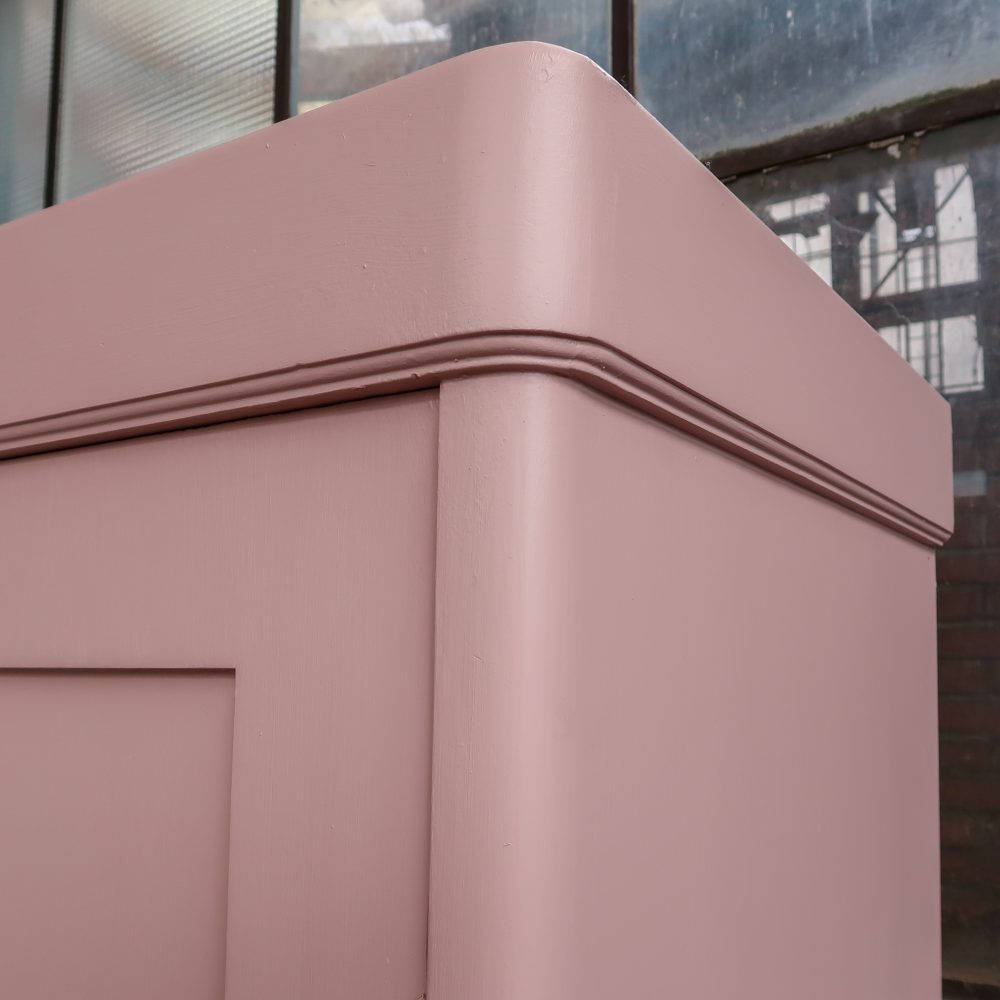 Brocante roze linnenkast - Afbeelding 7