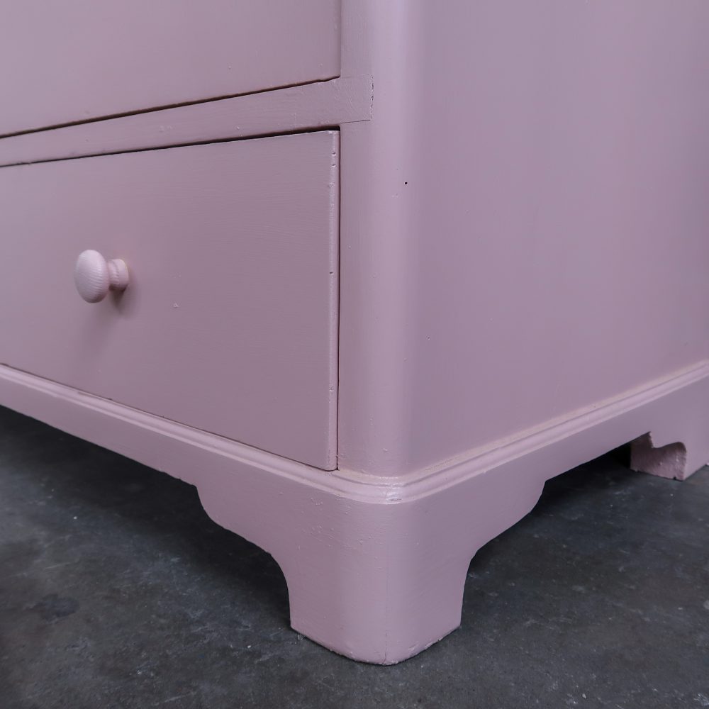 Brocante roze linnenkast - Afbeelding 9