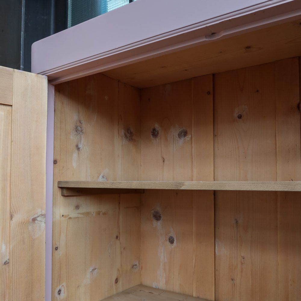 Brocante roze linnenkast - Afbeelding 4
