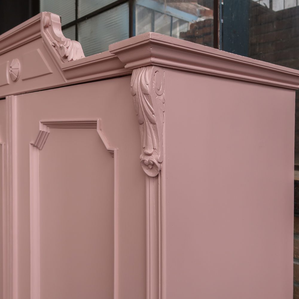 Brocante roze linnenkast - Afbeelding 6