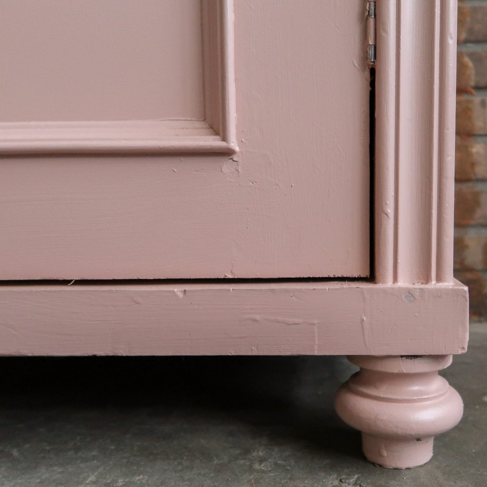 Brocante roze linnenkast - Afbeelding 11