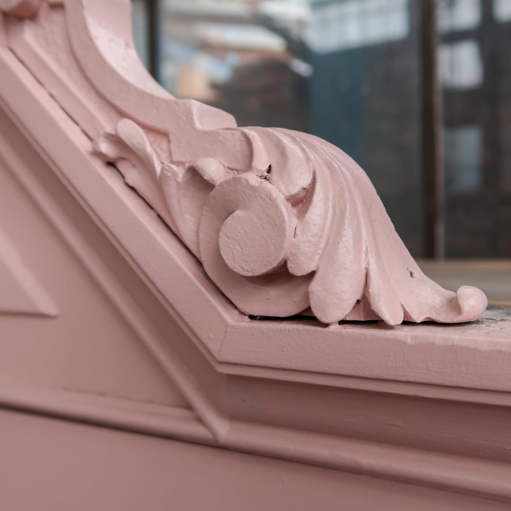Brocante roze linnenkast - Afbeelding 7