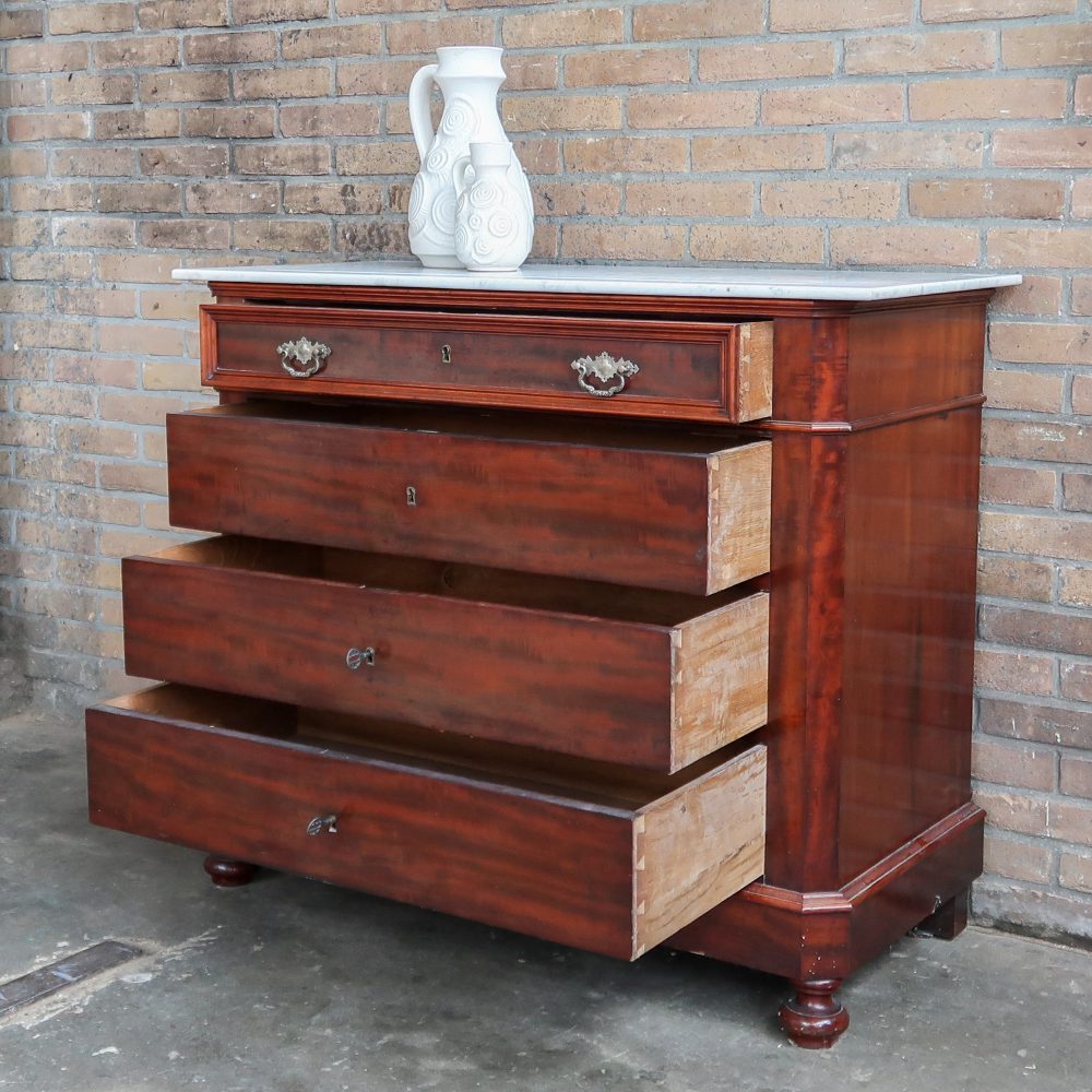 Vintage kast met marmeren blad – Bild 3