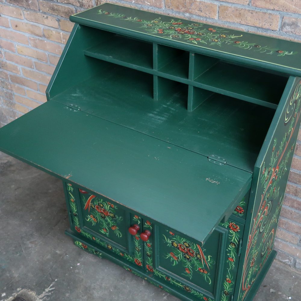 Hindeloopen secretaire - handbeschilderd - Afbeelding 4