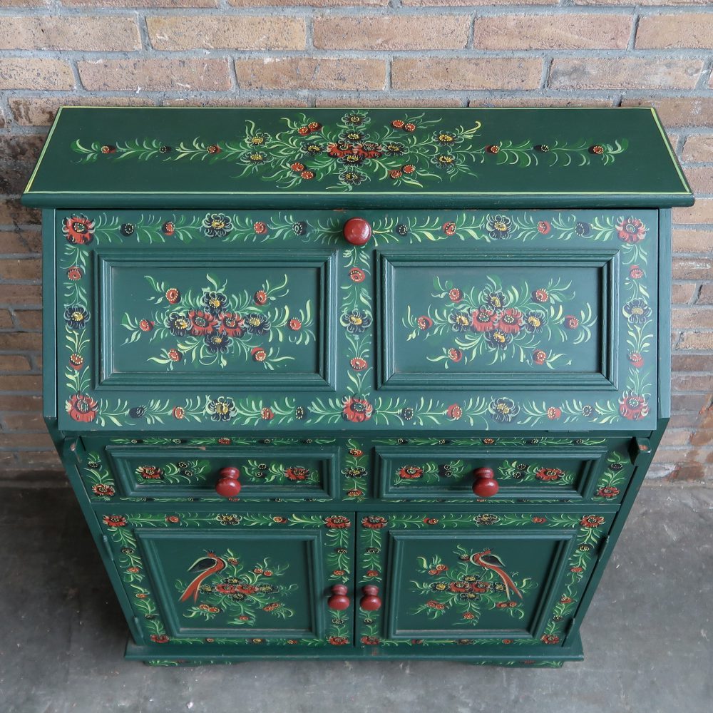 Hindeloopen secretaire - handbeschilderd - Afbeelding 8