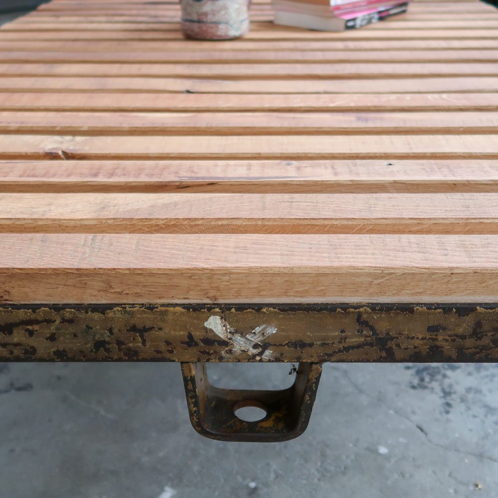 Industriële kar - salontafel - Afbeelding 3