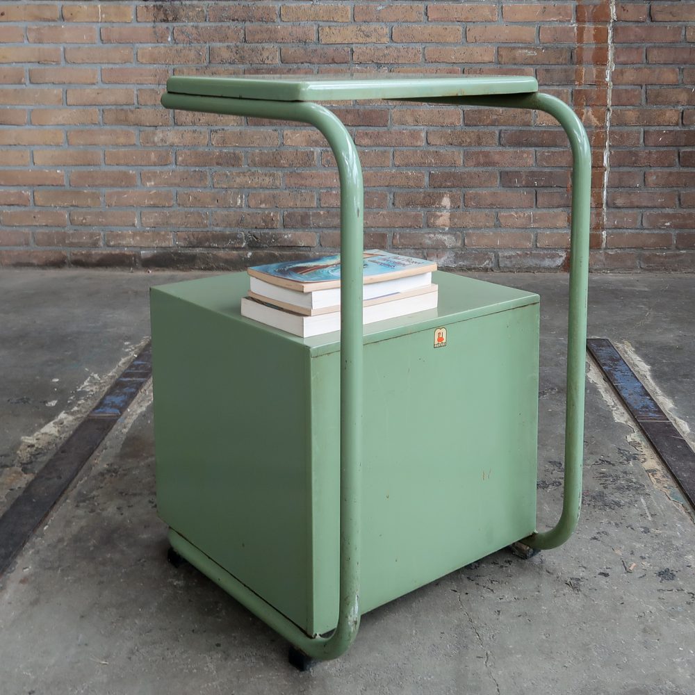Vintage metalen nachtkastje - Afbeelding 12