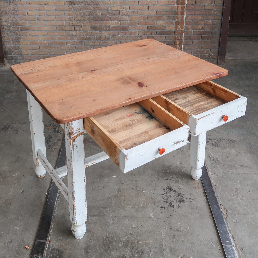Brocante bureautje met lades - Afbeelding 3