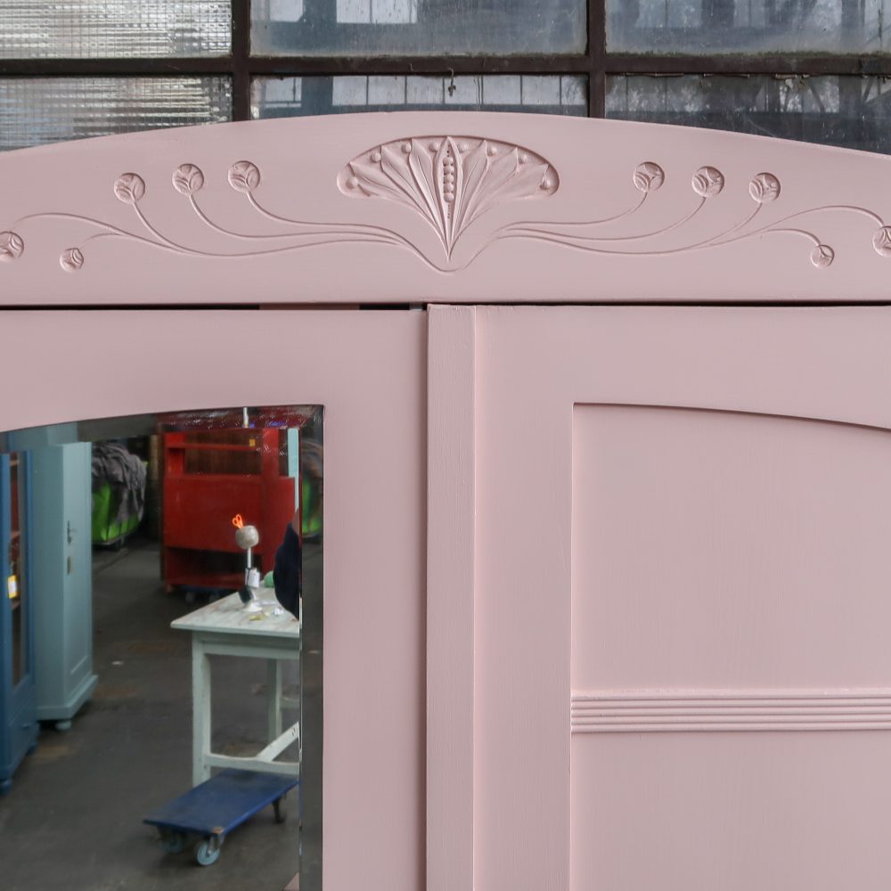 Roze linnenkast met spiegel - Afbeelding 4