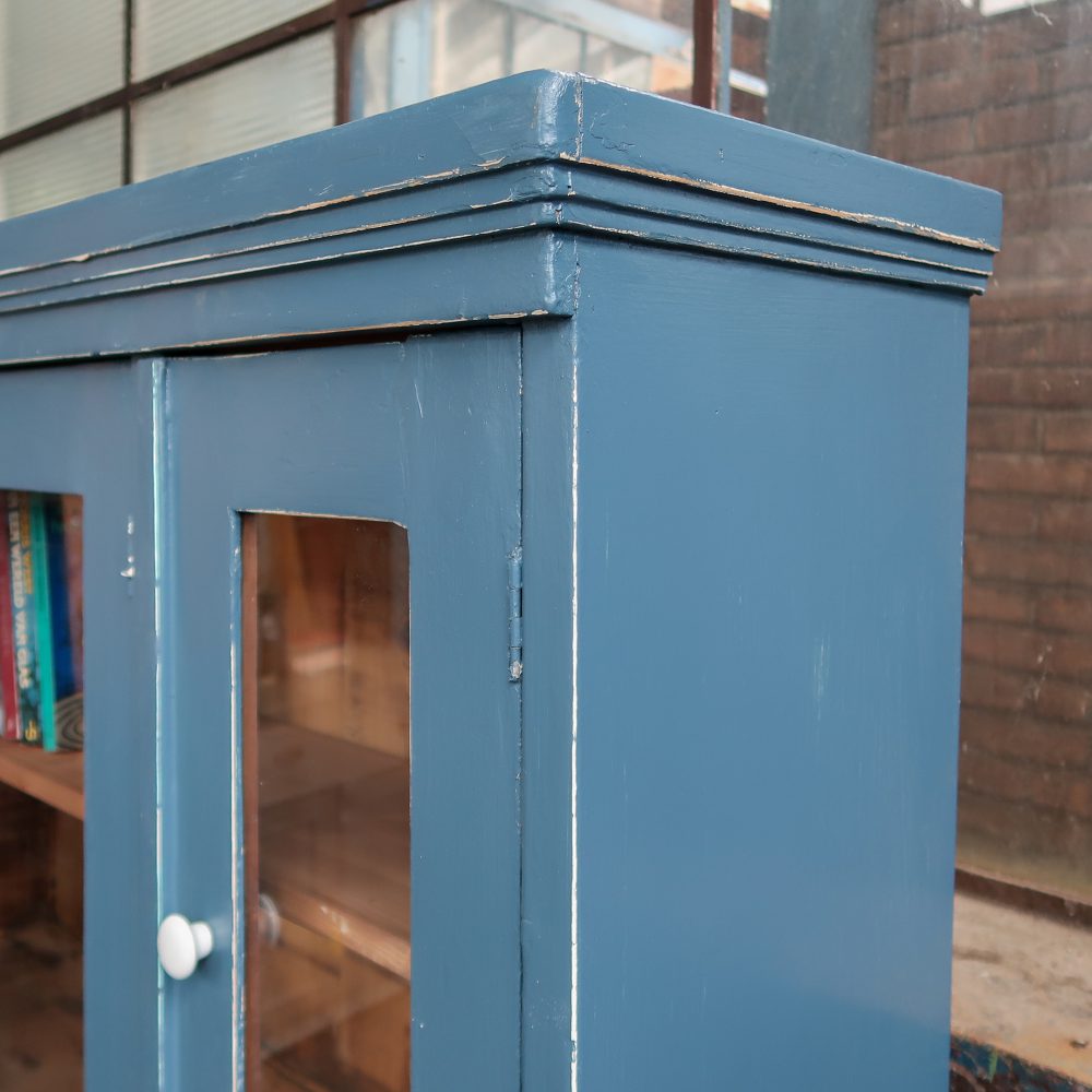 Blauwe brocante buffetkast - Afbeelding 6
