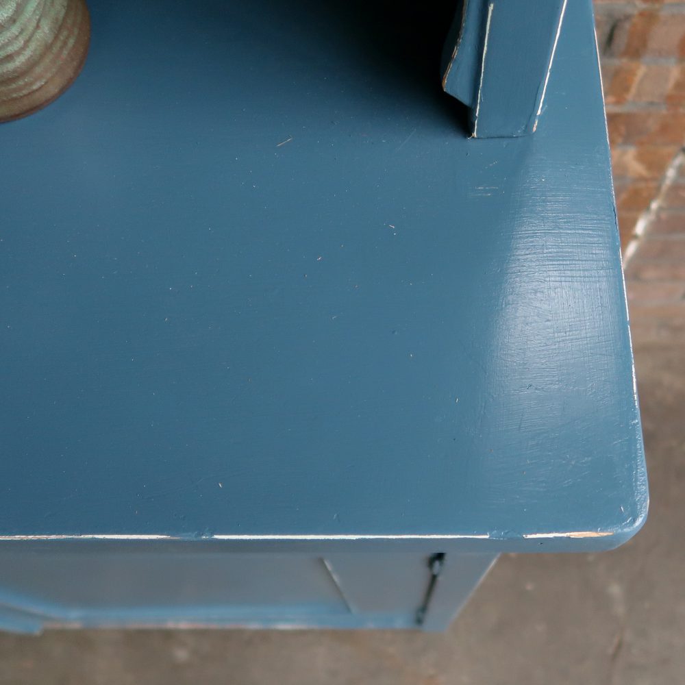 Blauwe brocante buffetkast - Afbeelding 8