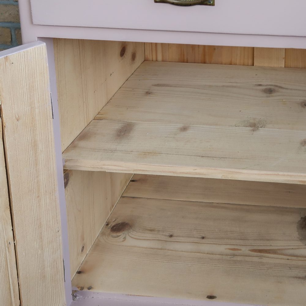 Brocante roze dressoir - Afbeelding 4