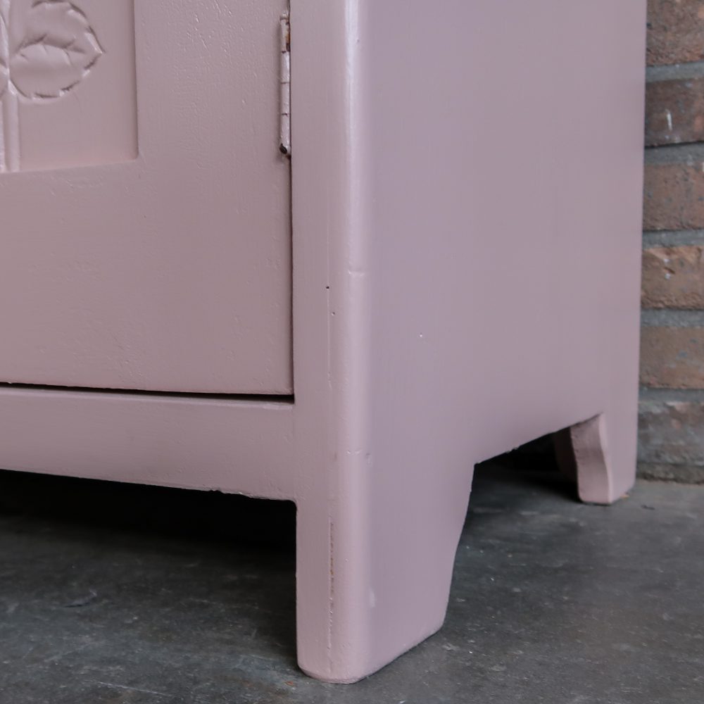 Brocante roze dressoir - Afbeelding 11
