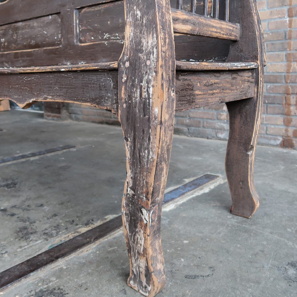 Houten bruine bank - Afbeelding 6