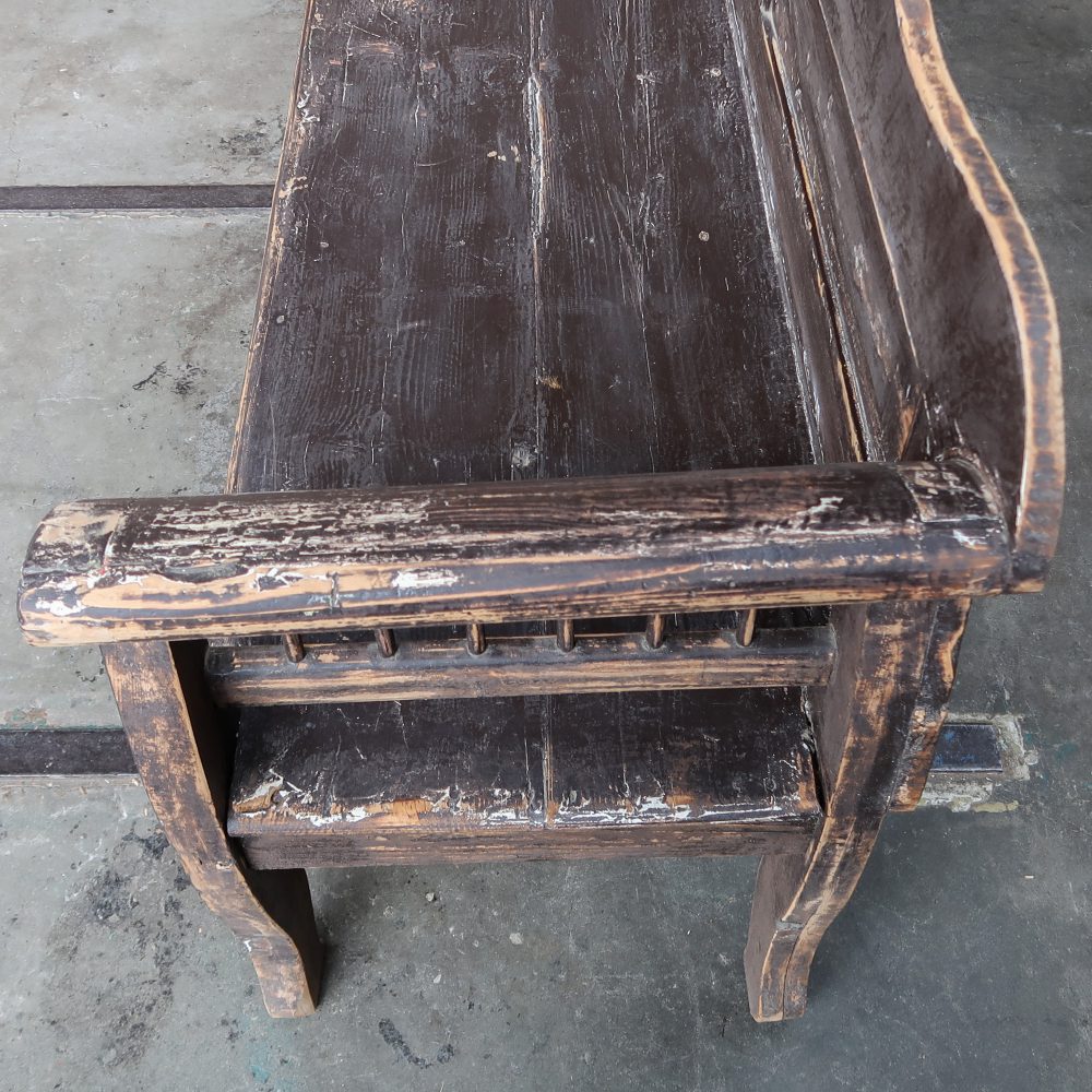 Houten bruine bank - Afbeelding 7