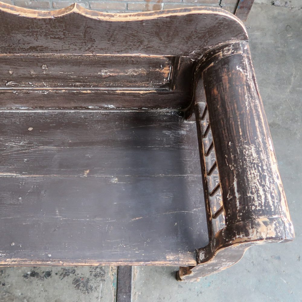 Houten bruine bank - Afbeelding 8