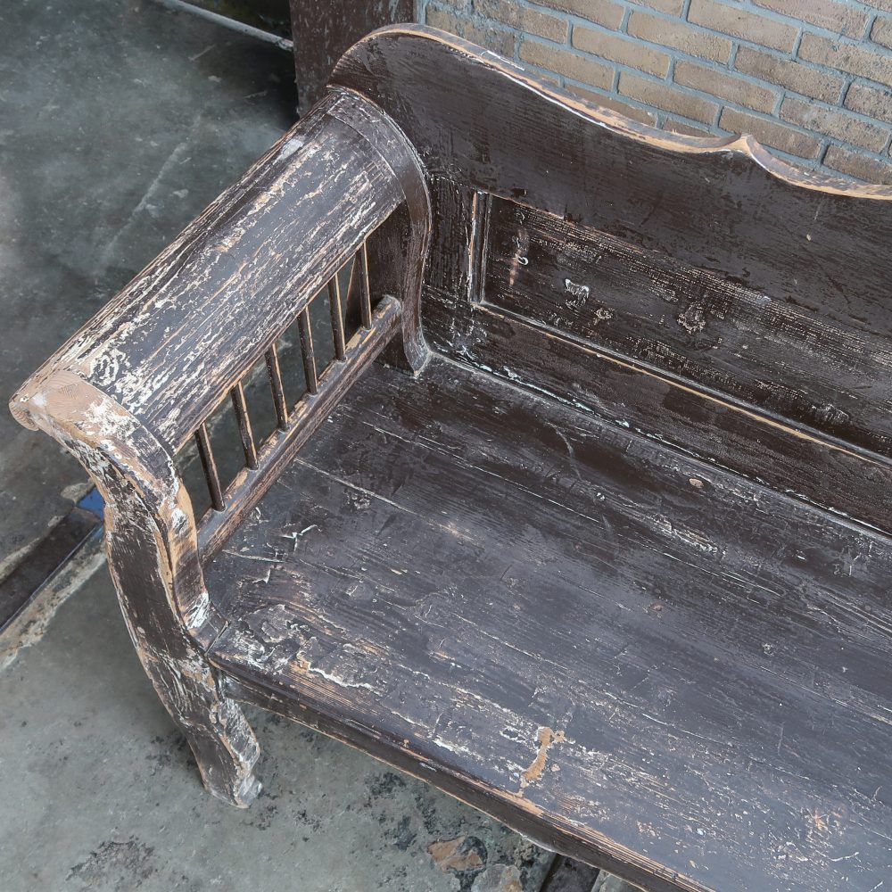 Houten bruine bank - Afbeelding 10