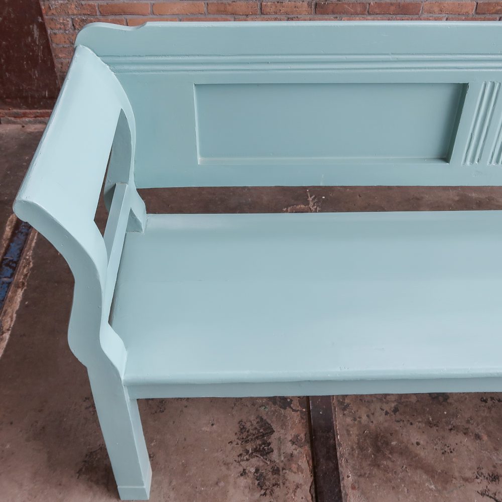Brocante blauwe bank - Afbeelding 3