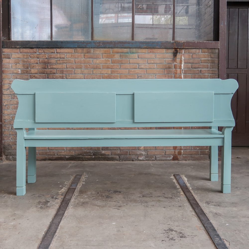 Brocante blauwe bank - Afbeelding 8