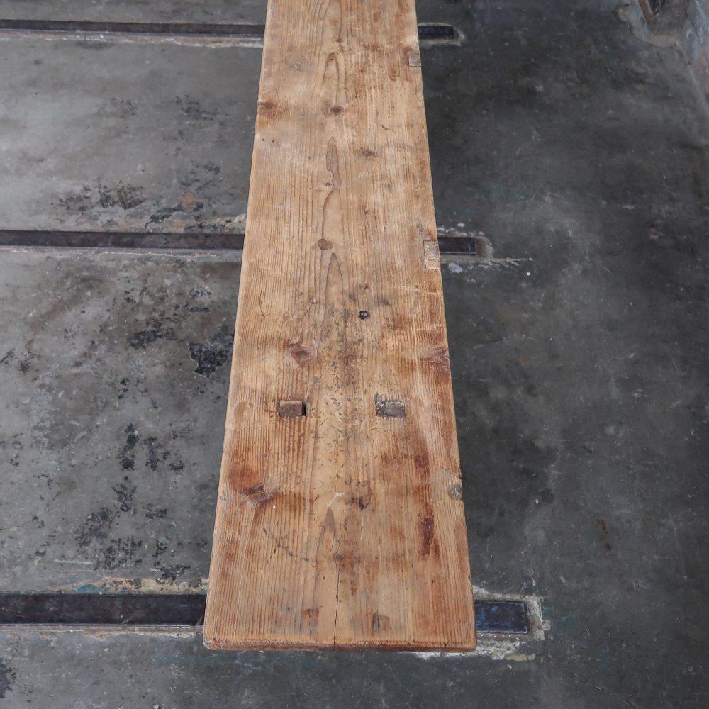Brocante houten bankje - Afbeelding 5