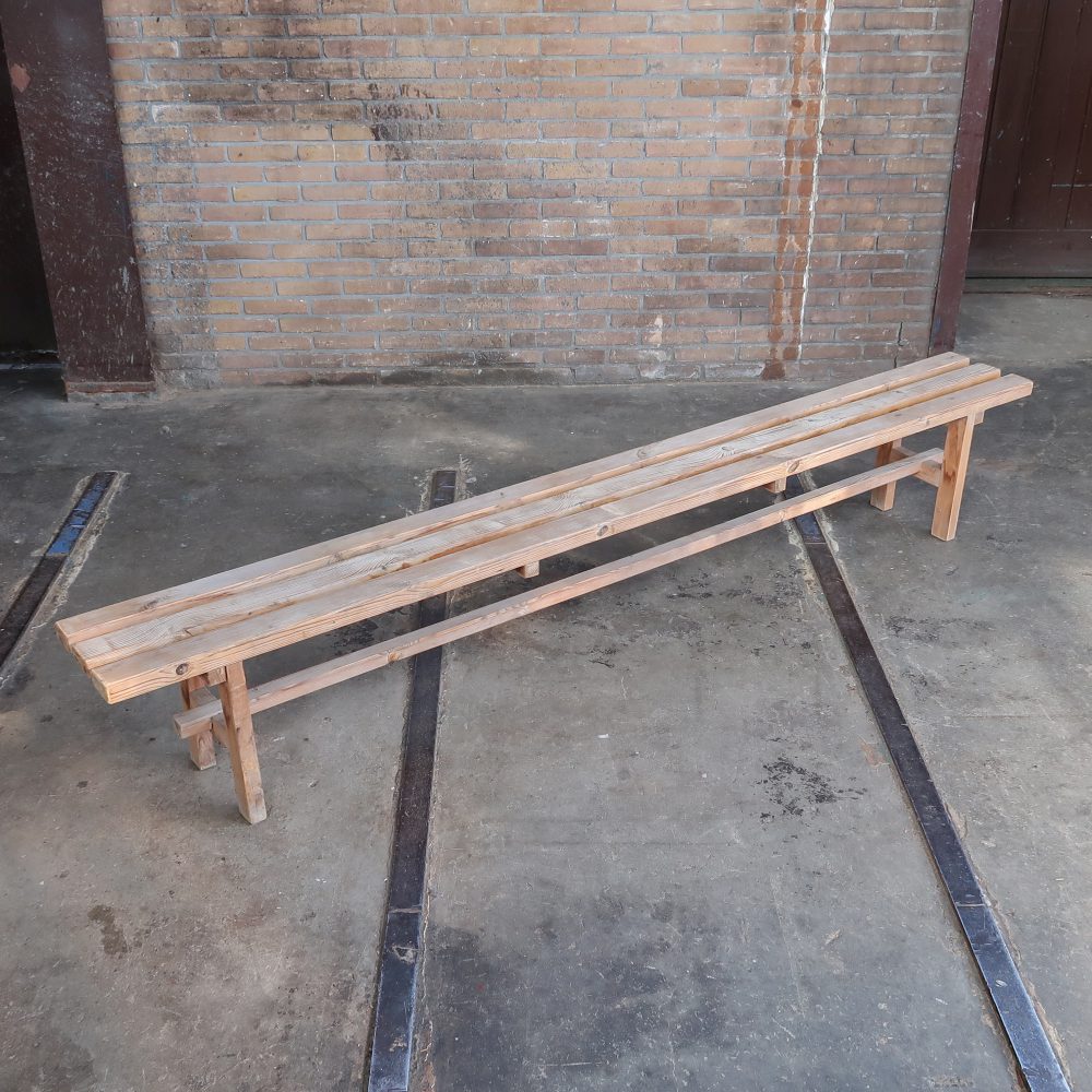 Brocante houten bank - Afbeelding 3