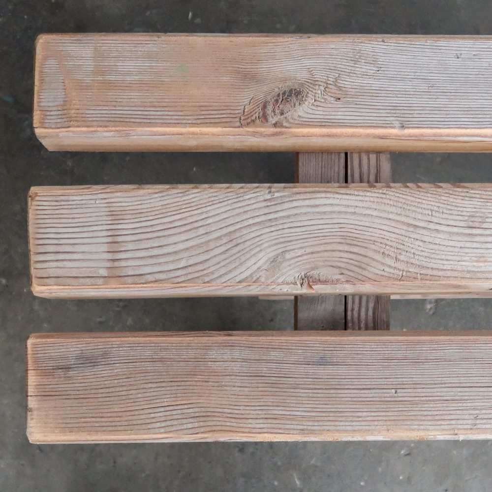Brocante houten bank - Afbeelding 5