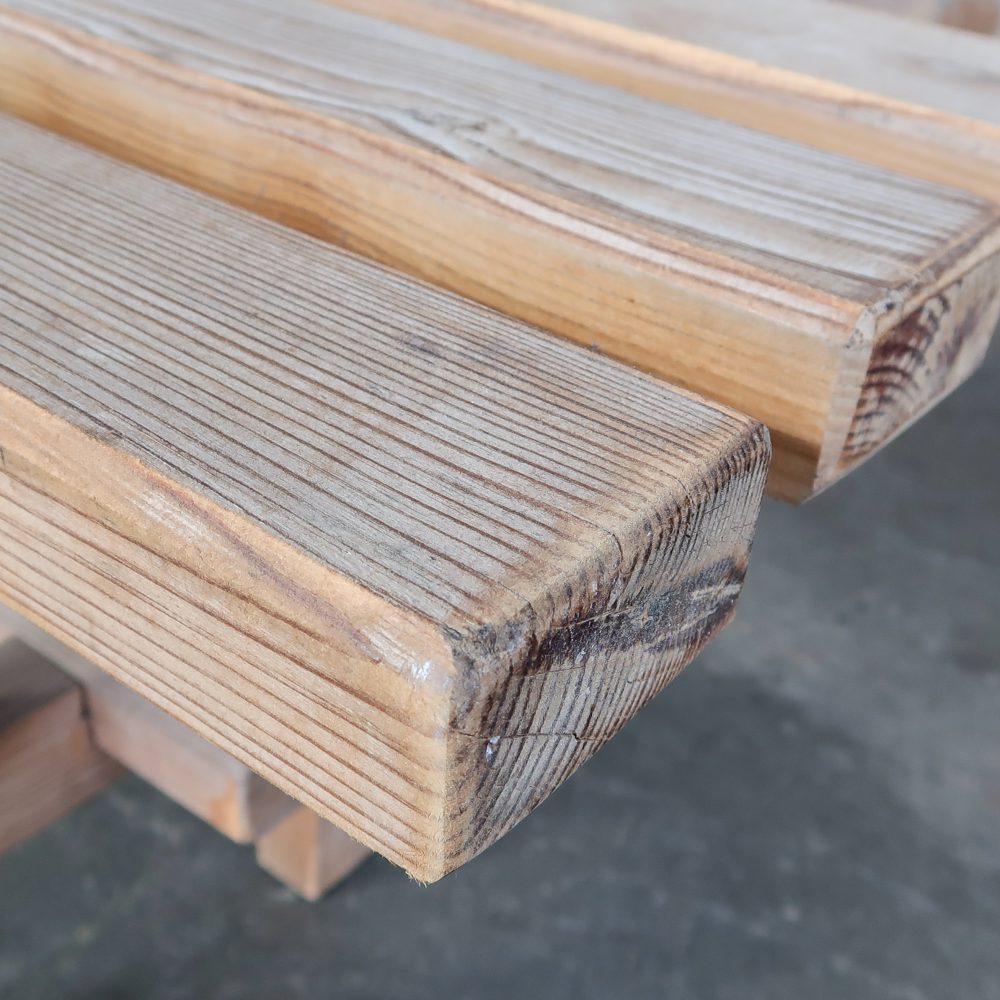 Brocante houten bank - Afbeelding 4